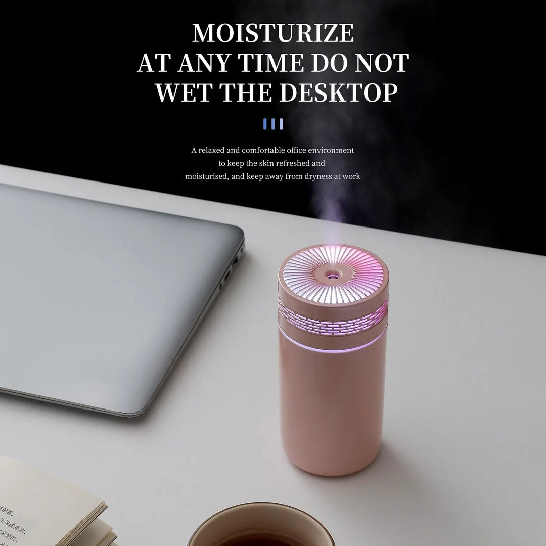 Lisslune | 250ML Portable Car Humidifier - USB LED Essential Oil Diffuser