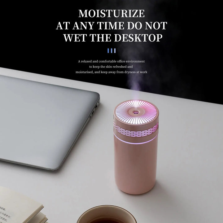 Lisslune | 250ML Portable Car Humidifier - USB LED Essential Oil Diffuser
