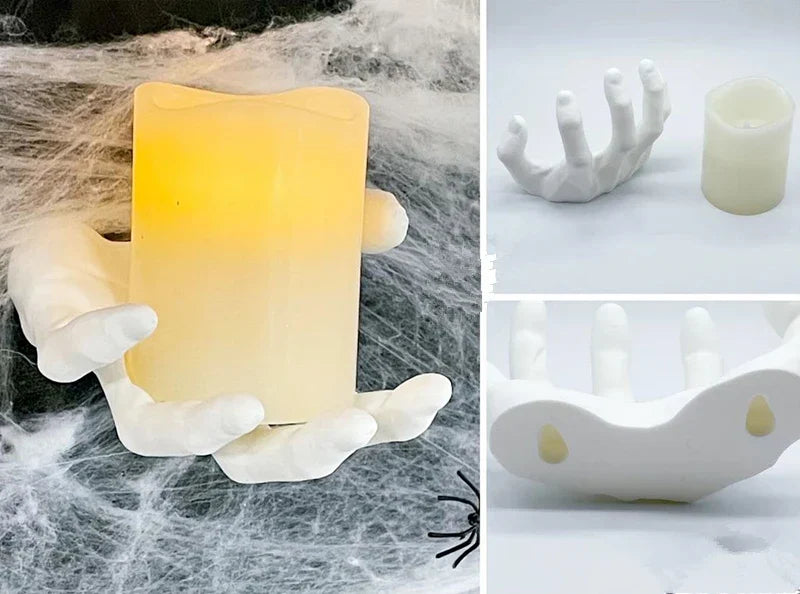 Rynx | Creepy Hands Wall Decoration Wall Candle Holder From Addams Family Spooky Scary Wall Decoration Halloween Costume Prop