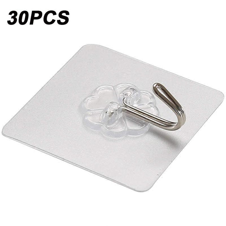 Lisslune | Transparent self-adhesive hook collection for effortless home organization (1-30 pieces)