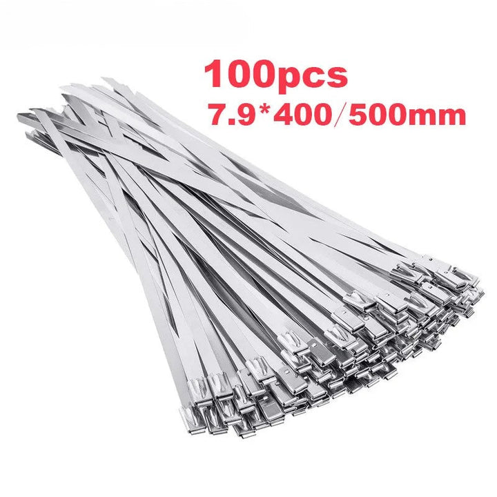 Lisslune | Heavy-Duty Stainless Steel Cable Zip Ties