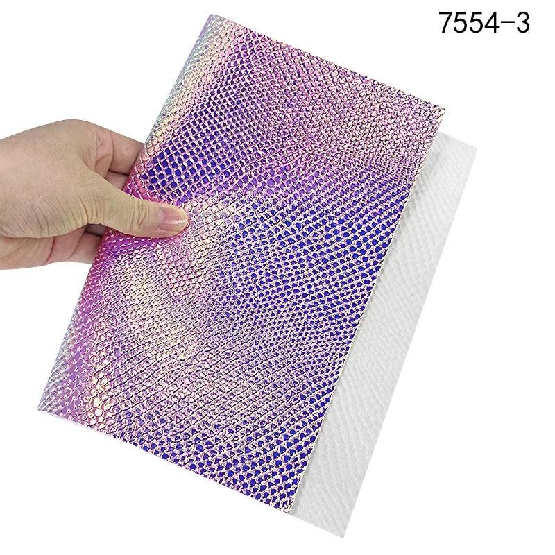 Lisslune | Iridescent Python Scale Holographic PU Fabric - Unleash Your Creative Potential