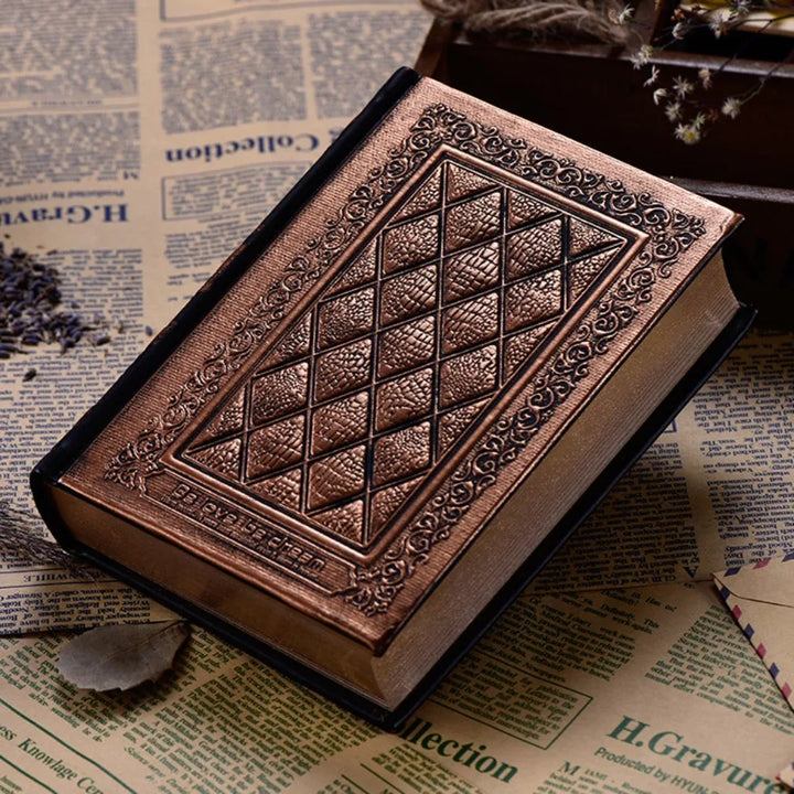 Rynx | Retro Embossed Notebook Vintage Notebook PU Leather Sketchbooks High-Quality Thickened Stationery Office Supplies School Diary
