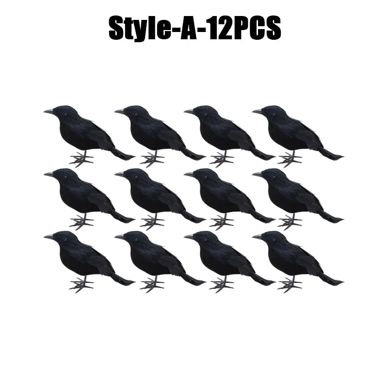 Rynx | Halloween Decoration Simulation Black Crow Raven Bird Repellent Pest Control Pigeon Repellent Garden Decoration Outdoor