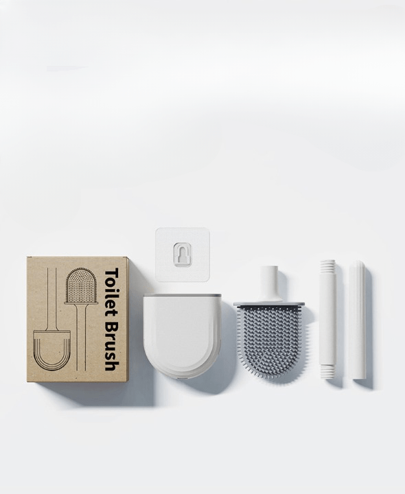 Lisslune | Silicone toilet brush with long handle & wall sticker