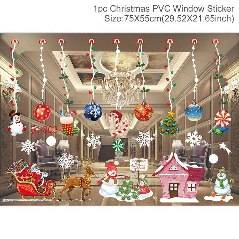 Lisslune | Festive Holiday Party Sticker Set: Christmas & New Year Wall and Window Decoration