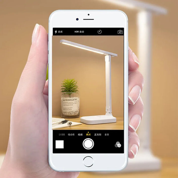 Lisslune | LED Desk Lamp | Rechargeable 6000mAh | Stepless dimmable | Foldable Desk Lamp with Touch