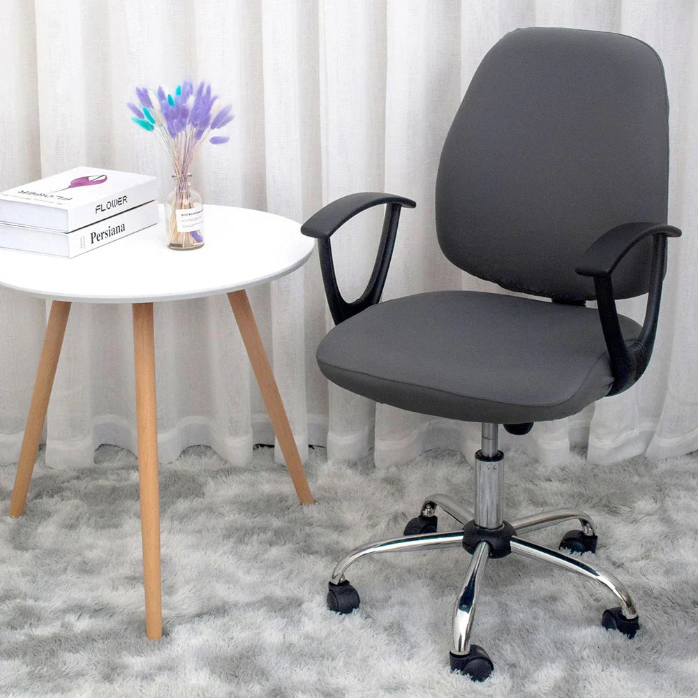 Lisslune | 2-piece Split Office Rose Chair Covers