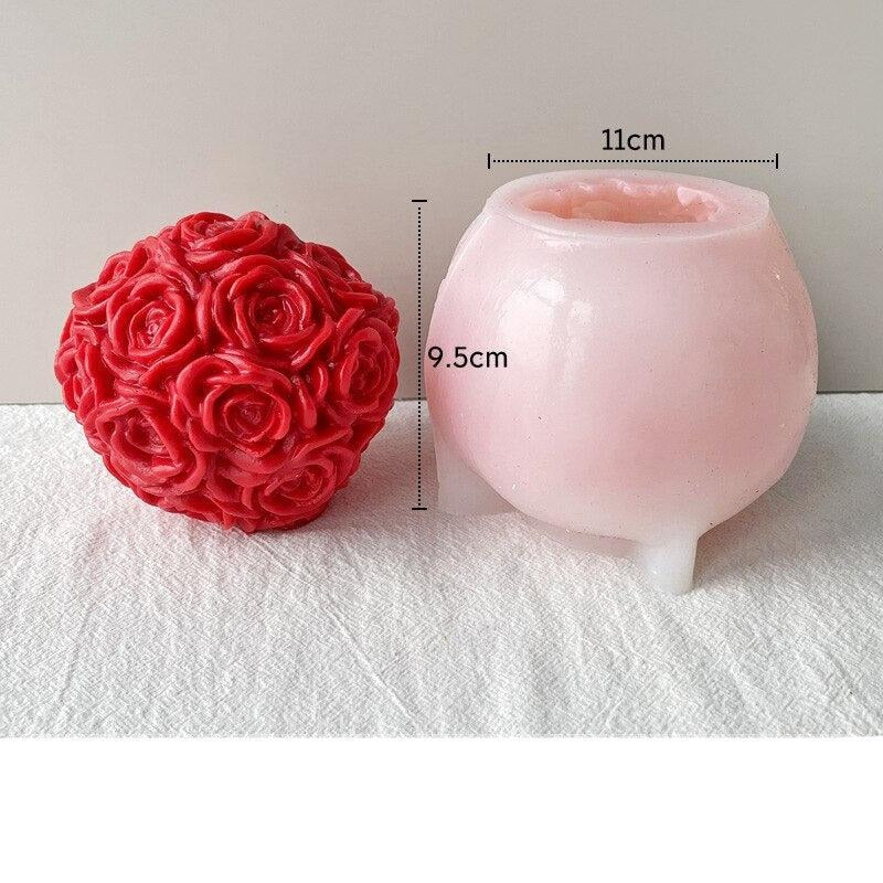 Lisslune | Rose Blossom Candles Craft Silicone Mold for Elegant DIY Creations