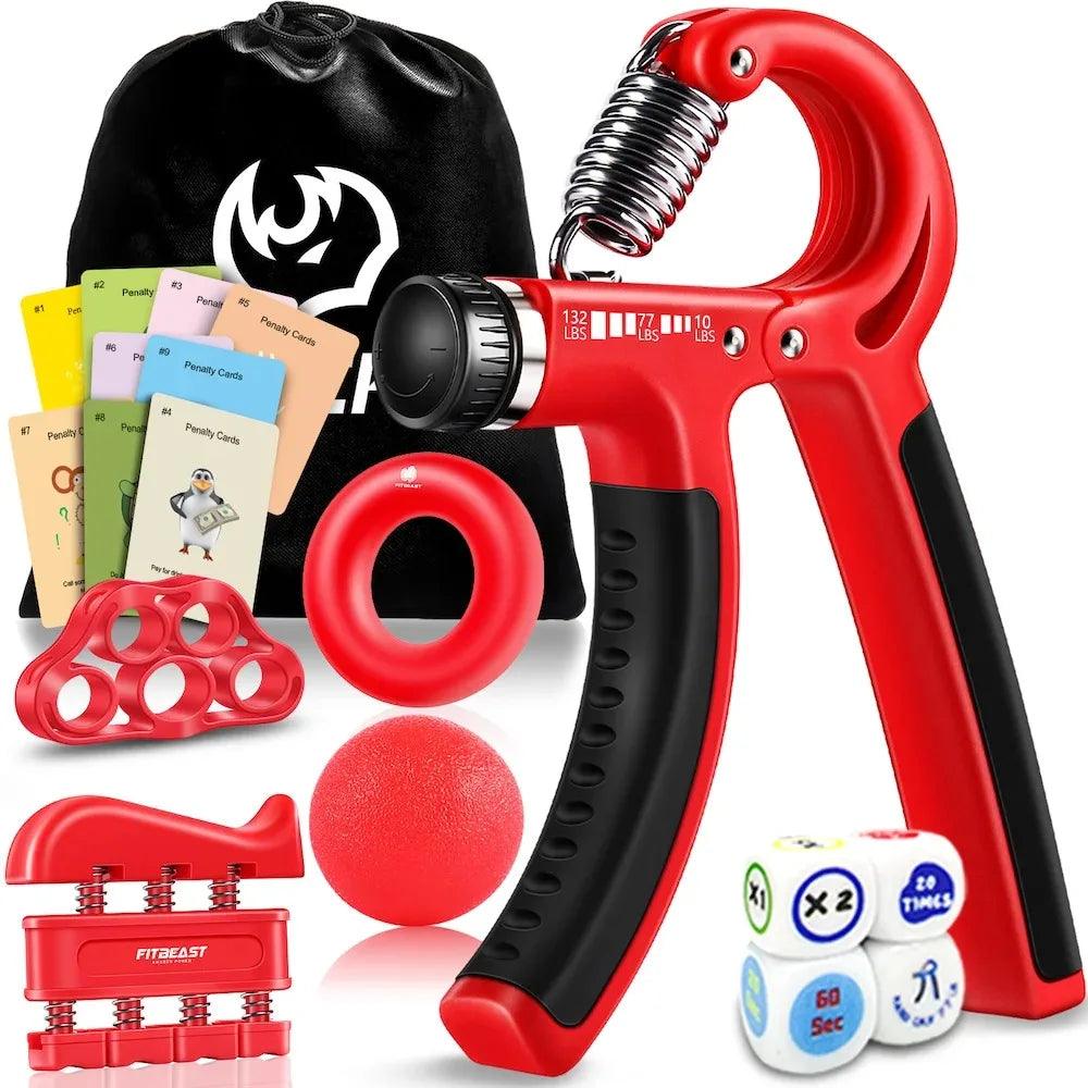Lisslune | Ultimate 5-piece grip strength training equipment with adjustable resistance and fun accessories