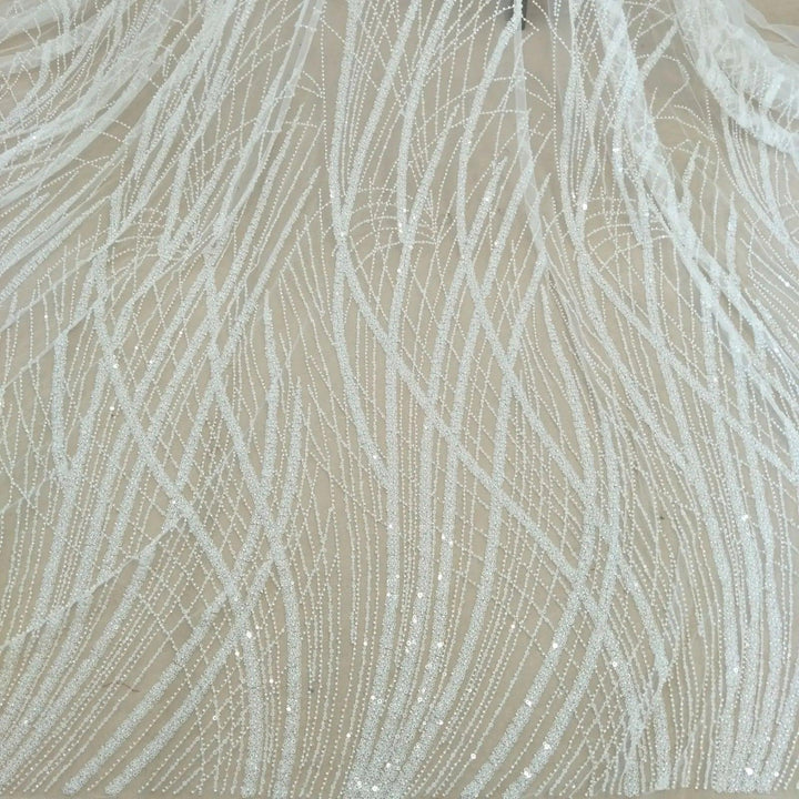 Lisslune | Advanced Bridal Lace Fabric for Wedding Dresses - 130cm Wide, Sold by the Meter