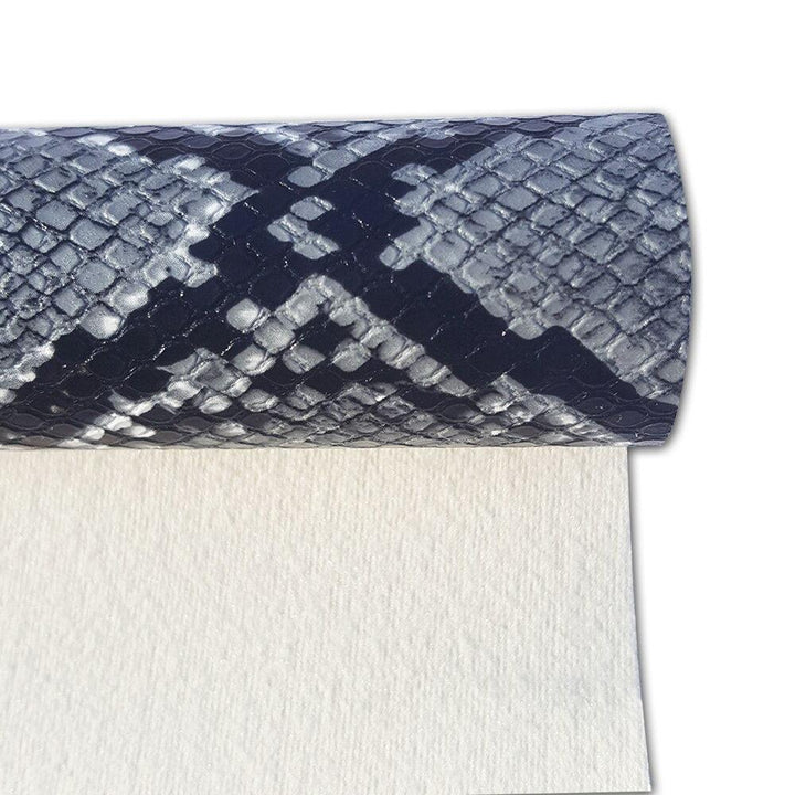 Lisslune | Exotic python pattern vegan leather roll for creative handmade accessories