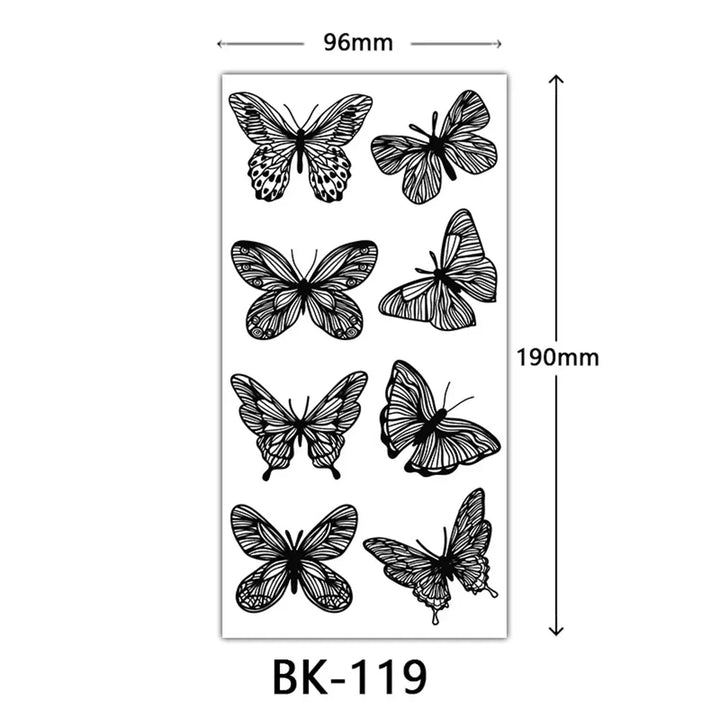 Rynx | 1PCS Sketch Flower Tattoo Sticker Black Datura Arm Legs Tattoo Temporary Waterproof Durable Sexy Tattoo Stickers For Women Body