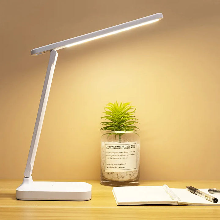 Lisslune | LED Desk Lamp | Rechargeable 6000mAh | Stepless dimmable | Foldable Desk Lamp with Touch