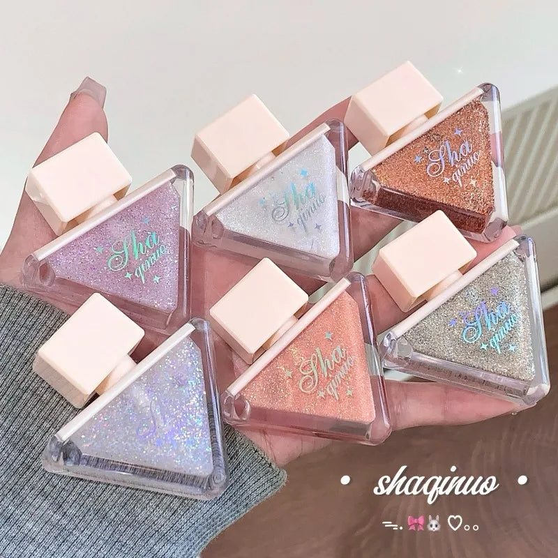 Lisslune | Flüssiger Lidschatten Perlmutt schimmernd Monochrom Perlig Fein Funkelnde Pailletten Lidschatten Highlighter Langanhaltend Schnell trocknend