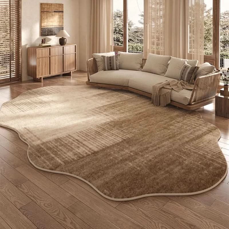 Lisslune | Irregular Plush Washable Rug for Bedroom and Living Room