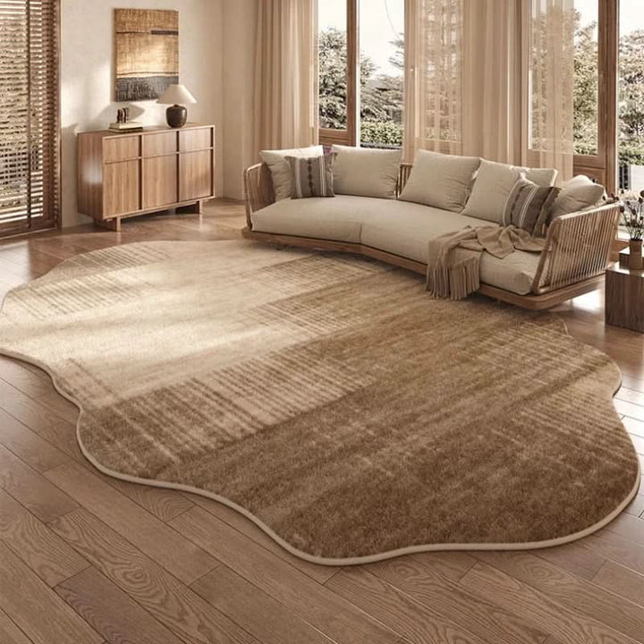 Lisslune | Irregular Plush Washable Rug for Bedroom and Living Room