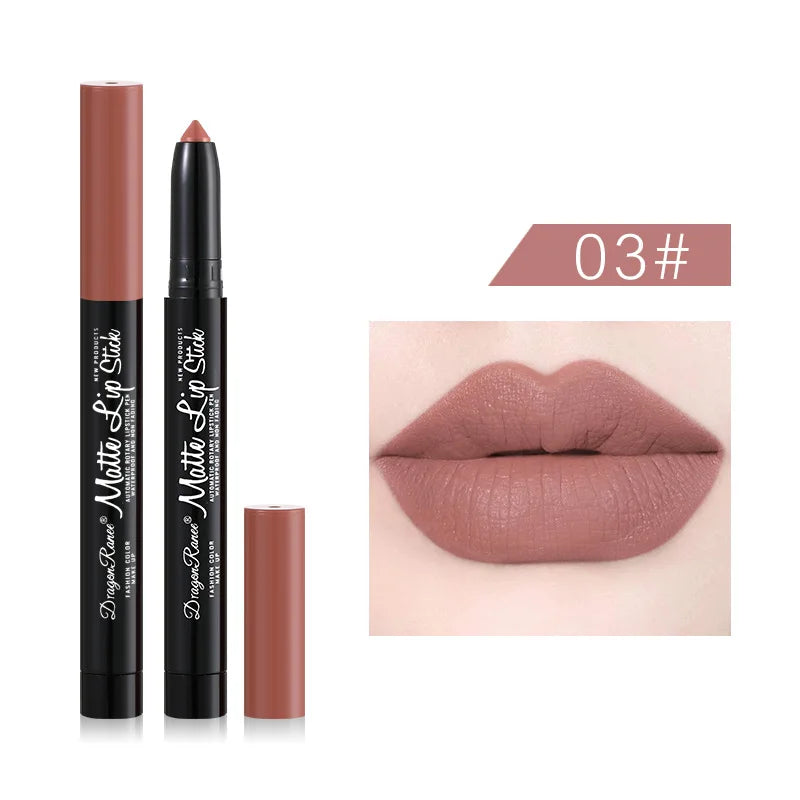 Rynx | Lipstick Improved Lip Shape Lipstick Makeup Waterproof Sexy Matte Plumping Lipstick Long-Lasting Moisturizing Lipstick Makeup