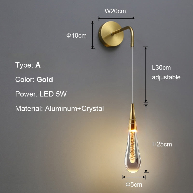 Lisslune | Luxurious Raindrop Wall Lamps