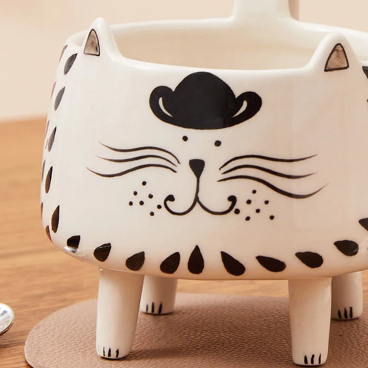 Lisslune | Happy Cat Long Legs Ceramic Mug