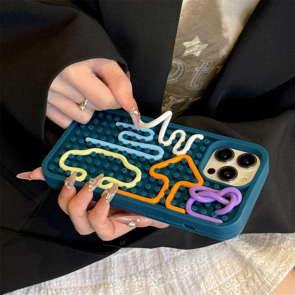 Rynx | Funny DIY Pattern Phone Case for iPhone 15 Pro 12 13 14 Pro Max Cover Shockproof Silicone Cases for Apple 14pro 16 Cute Funda