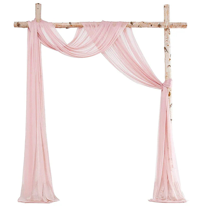 Lisslune | 6-10M Hochzeitsbogen Drapierung Stoff für Zeremonie Empfang Dekorationen Chiffon durchsichtiger Stoff Vorhänge für Party Bühne Hochzeitsdusche