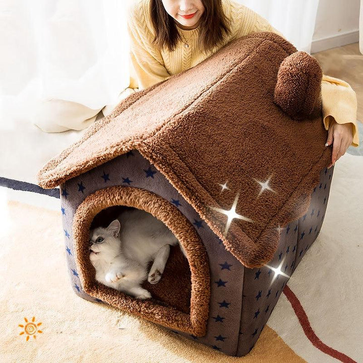 Lisslune | Luxurious Arctic Plush Travel Bed for Small Pets - Ultimate Comfort and Portability