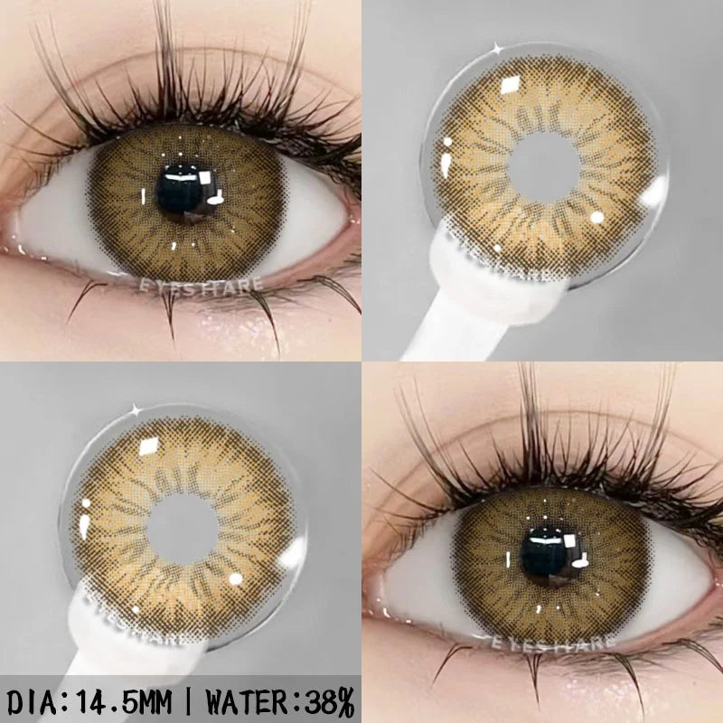 Rynx | 1 pair natural color contact lenses for eyes blue eye colors brown lens gray eye lenses annual green eye contact lens