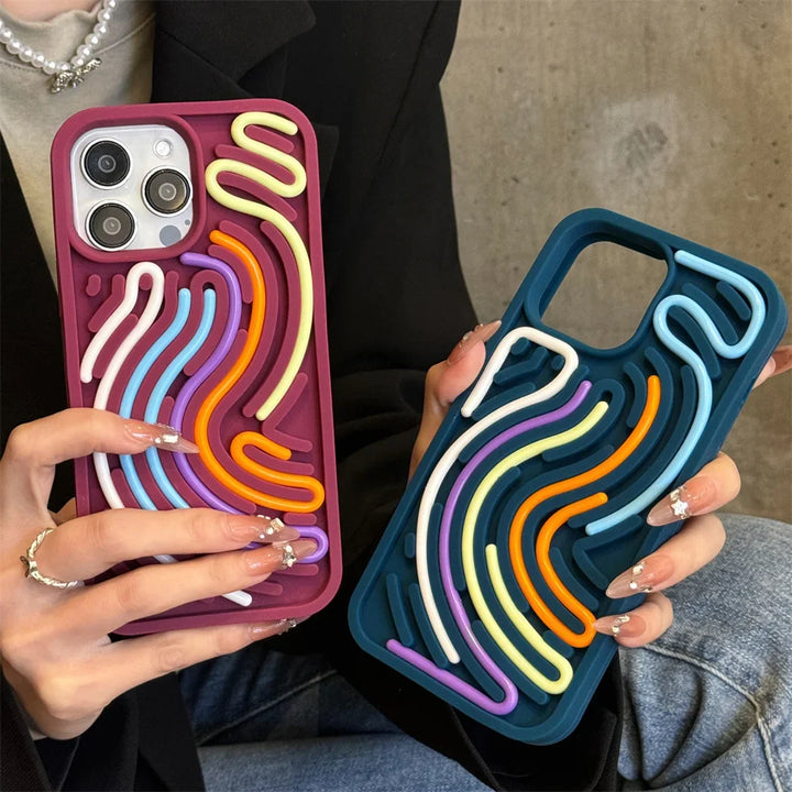 Rynx | Funny DIY Pattern Phone Case for iPhone 15 Pro 12 13 14 Pro Max Cover Shockproof Silicone Cases for Apple 14pro 16 Cute Funda