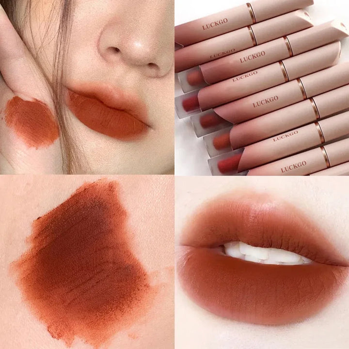 Rynx | Velvet Matte Lipstick Cream Sexy Red Lip Color Moisturizing Long-lasting Lip Gloss Waterproof Makeup Korean Cosmetics 6 Colors