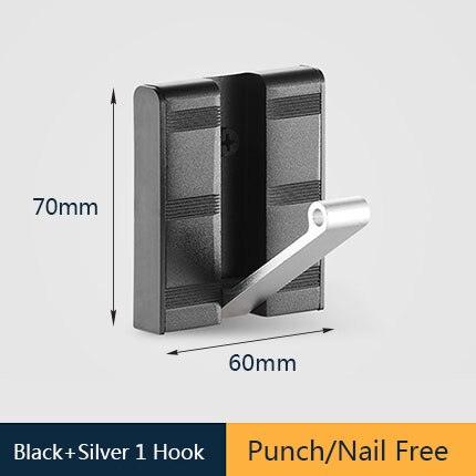Lisslune | Stylish Gray Aluminum Wall Hooks for Modern Home Organization