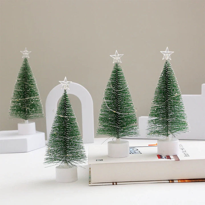 Rynx | New Glowing Mini Christmas Trees Beautiful Small Artificial Christmas Trees Table Decorations Christmas Decorations for Home