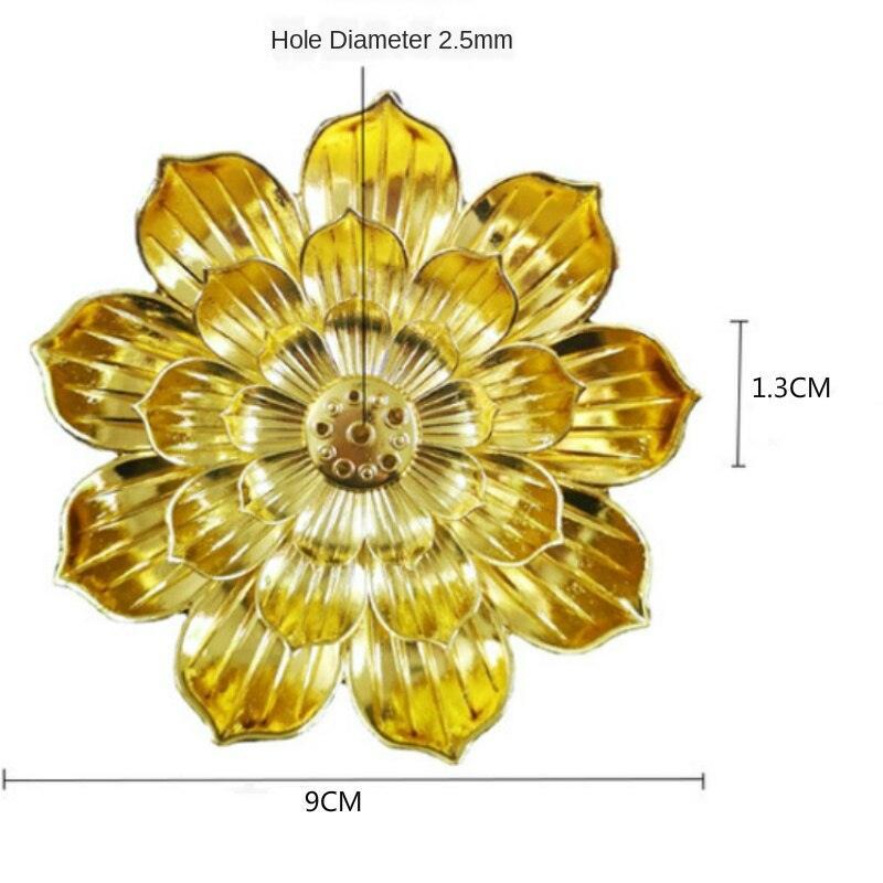 Lisslune | Serene Lotus Alloy Incense Holder: Aromatherapy Diffuser for Tranquil Spaces