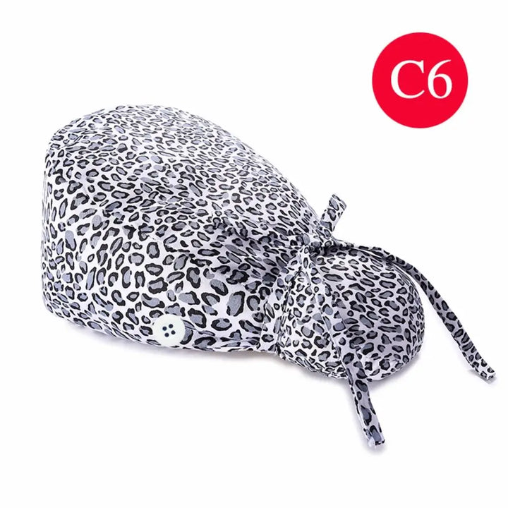 Lisslune | Adjustable surgical cap with ponytail holder and buttons
