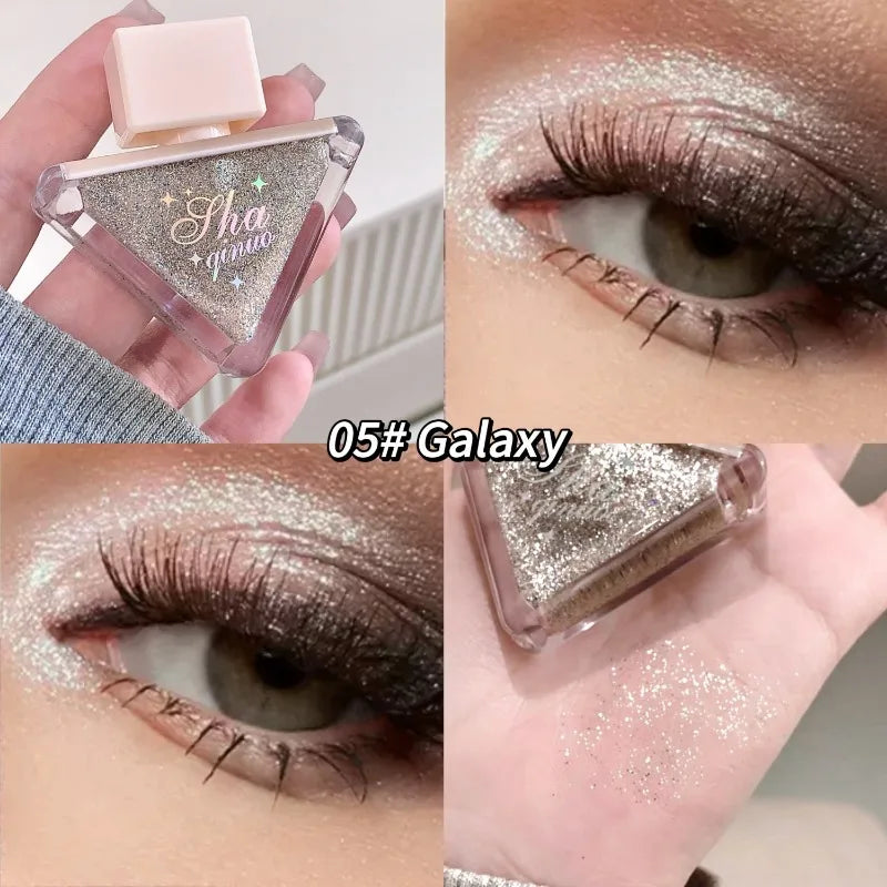 Lisslune | Flüssiger Lidschatten Perlmutt schimmernd Monochrom Perlig Fein Funkelnde Pailletten Lidschatten Highlighter Langanhaltend Schnell trocknend