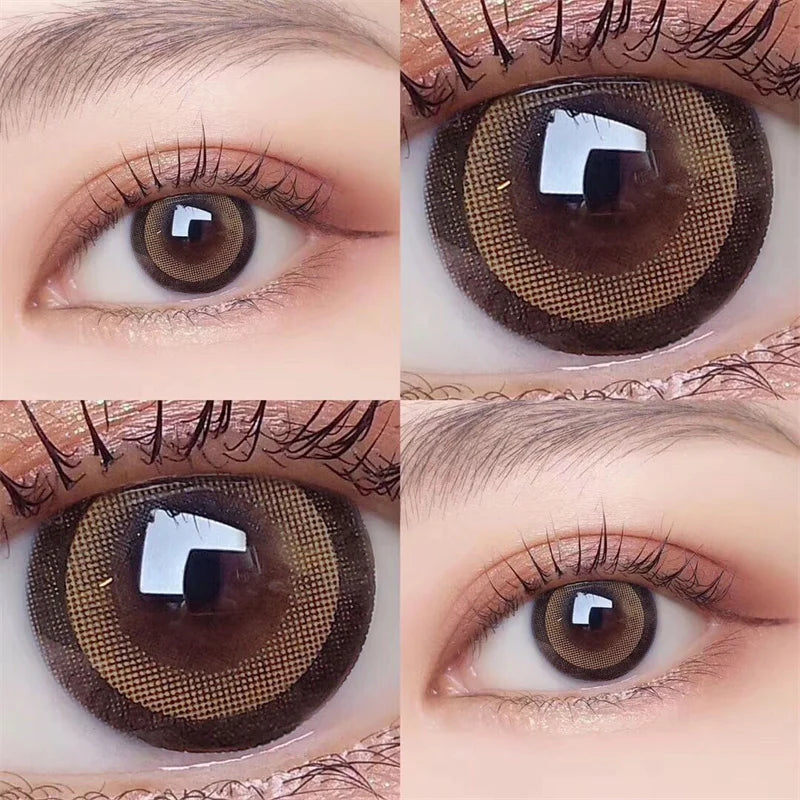 Rynx | Natural Color Lens Eyes 2 Pieces Annual Color Contact Lenses For Eye Beauty Red Fashion Large Diameter Animation Lens Cosmetics