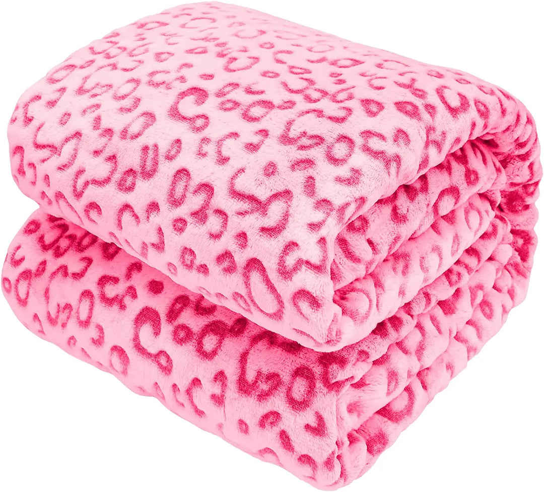 Lisslune | Leopard pattern fleece blanket
