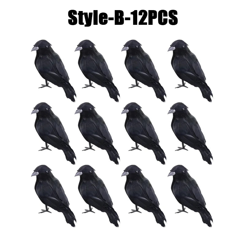 Rynx | Halloween Decoration Simulation Black Crow Raven Bird Repellent Pest Control Pigeon Repellent Garden Decoration Outdoor