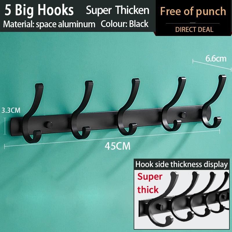 Lisslune | Space-saving Aluminum Hook Organizer: Efficient and stylish storage for any room