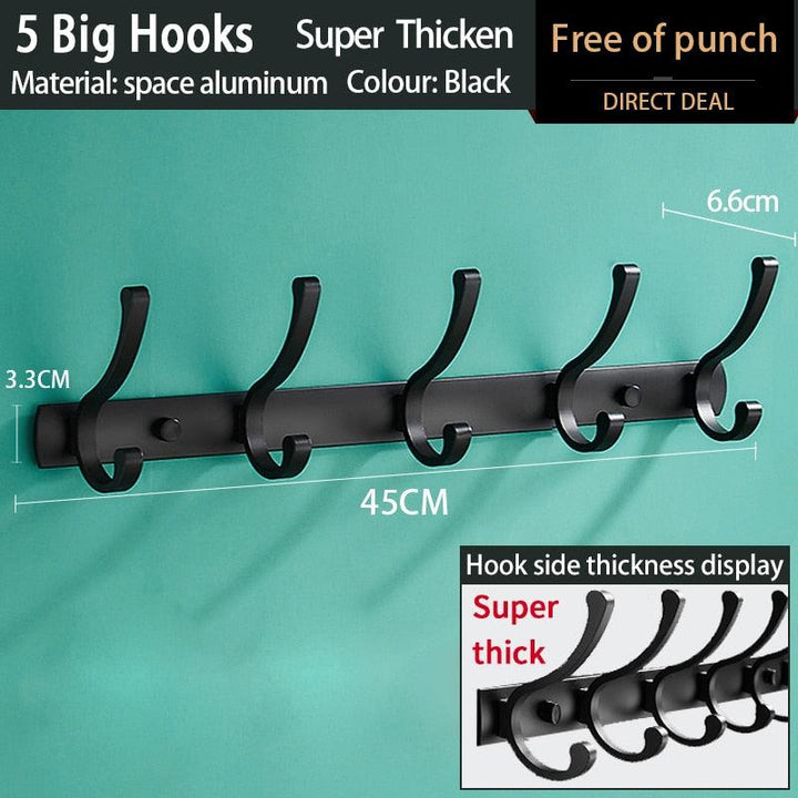 Lisslune | Space-saving Aluminum Hook Organizer: Efficient and stylish storage for any room
