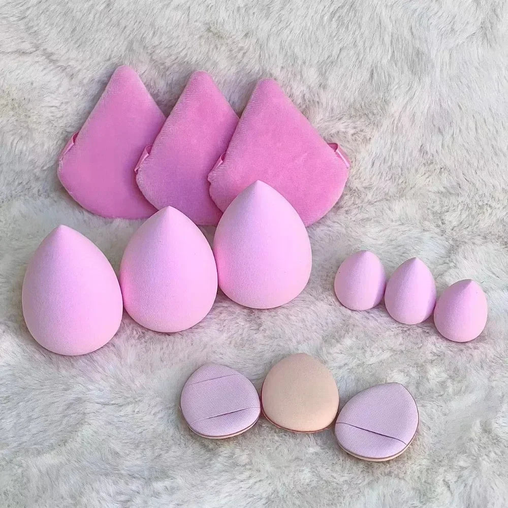 Rynx | 12 Piece Triangular Puff Giant Soft Eye/Concealer Makeup Egg Soft Cosmetic Puff Foundation Sponges Powder Puff Portable Cosmetic Tool