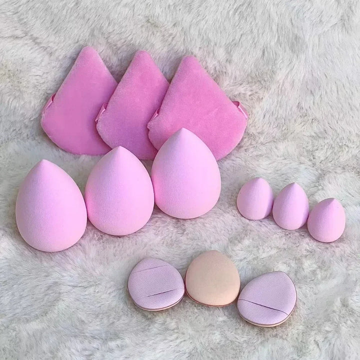 Rynx | 12 Piece Triangular Puff Giant Soft Eye/Concealer Makeup Egg Soft Cosmetic Puff Foundation Sponges Powder Puff Portable Cosmetic Tool