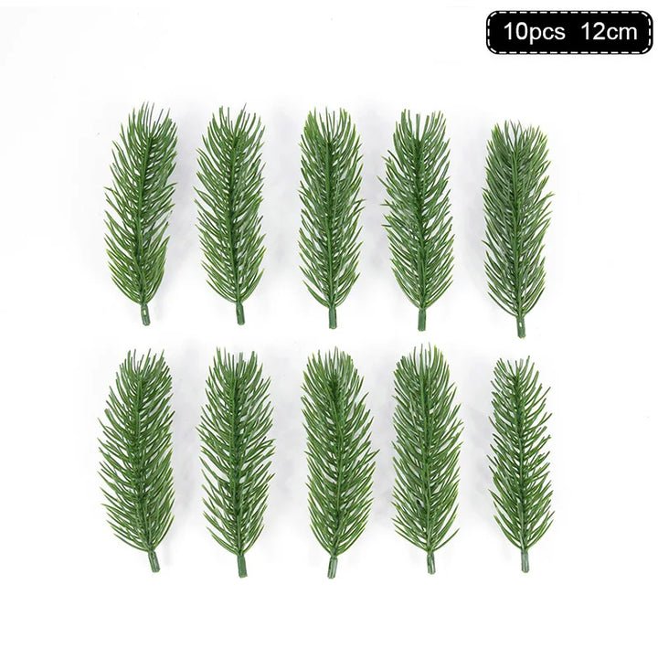 Rynx 1Pack Christmas Pine Needles Branches Artificial Plant Christmas Tree Ornaments Decorations for Home DIY Wreath Gift Box Wedding Flowers