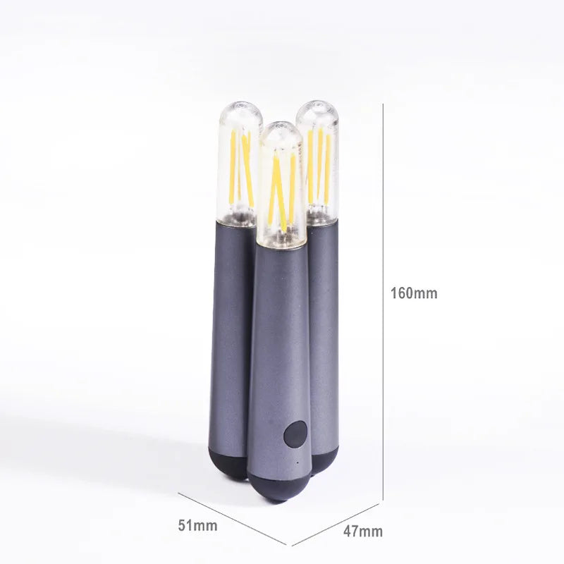 Lisslune | AmbianceMatch | Portable LED Mood Light | Touch Dimmable | Modern Gray Design