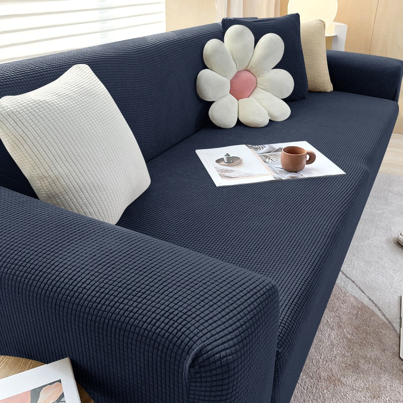Lisslune | Textured Stretch Sofa Cover | Non-Slip, Machine Washable & Protective for 1-Seater, 2-Seater, and 3-Seater Sofas