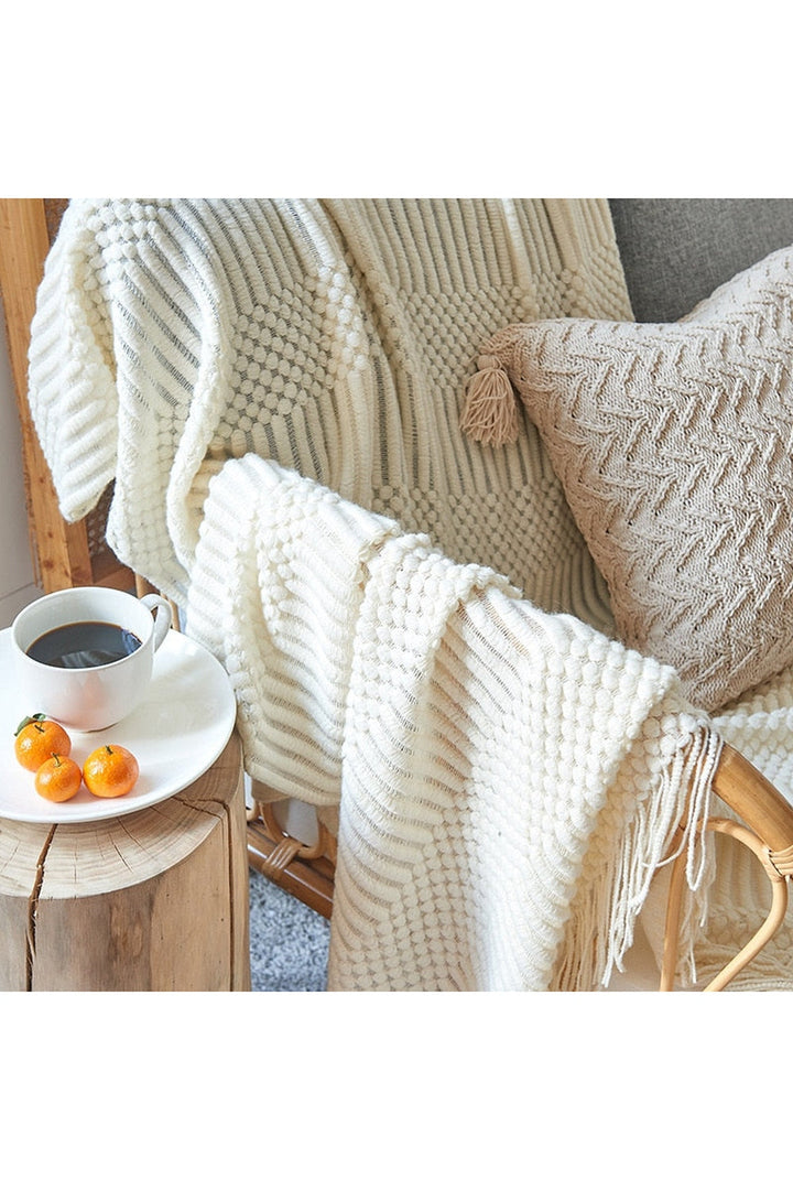 Lisslune | Solid Color Sofa Blanket