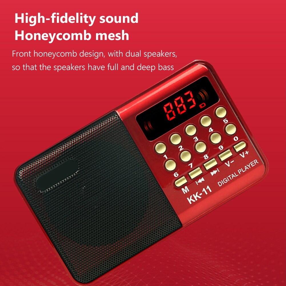 Lisslune | Red Senior-Friendly MP3 Music Player with FM Radio - Compact Design with USB and TF Card Support