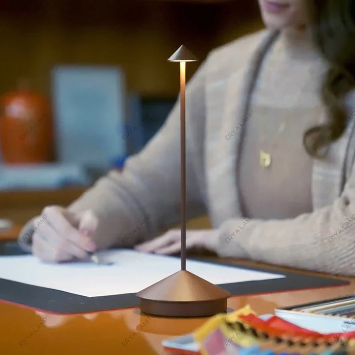 Lisslune | Rechargeable Table Lamp Creative Dining Room Touch Led Pina pro Table Lamp Hotel Bar Coffee Desk Lamp Decorative Desk Lamp