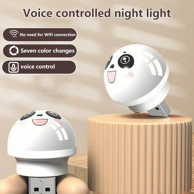 Lisslune | Cute Panda Voice-Controlled LED Night Lamp