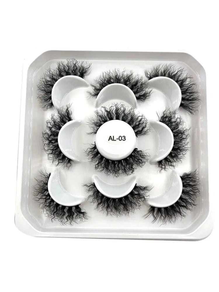 Rynx | New 5D Fluffy Curly Wool Lashes Minke Lashes Soft Natural Realistic Messy End Eye Extension Thick False Eyelashes Hotsale